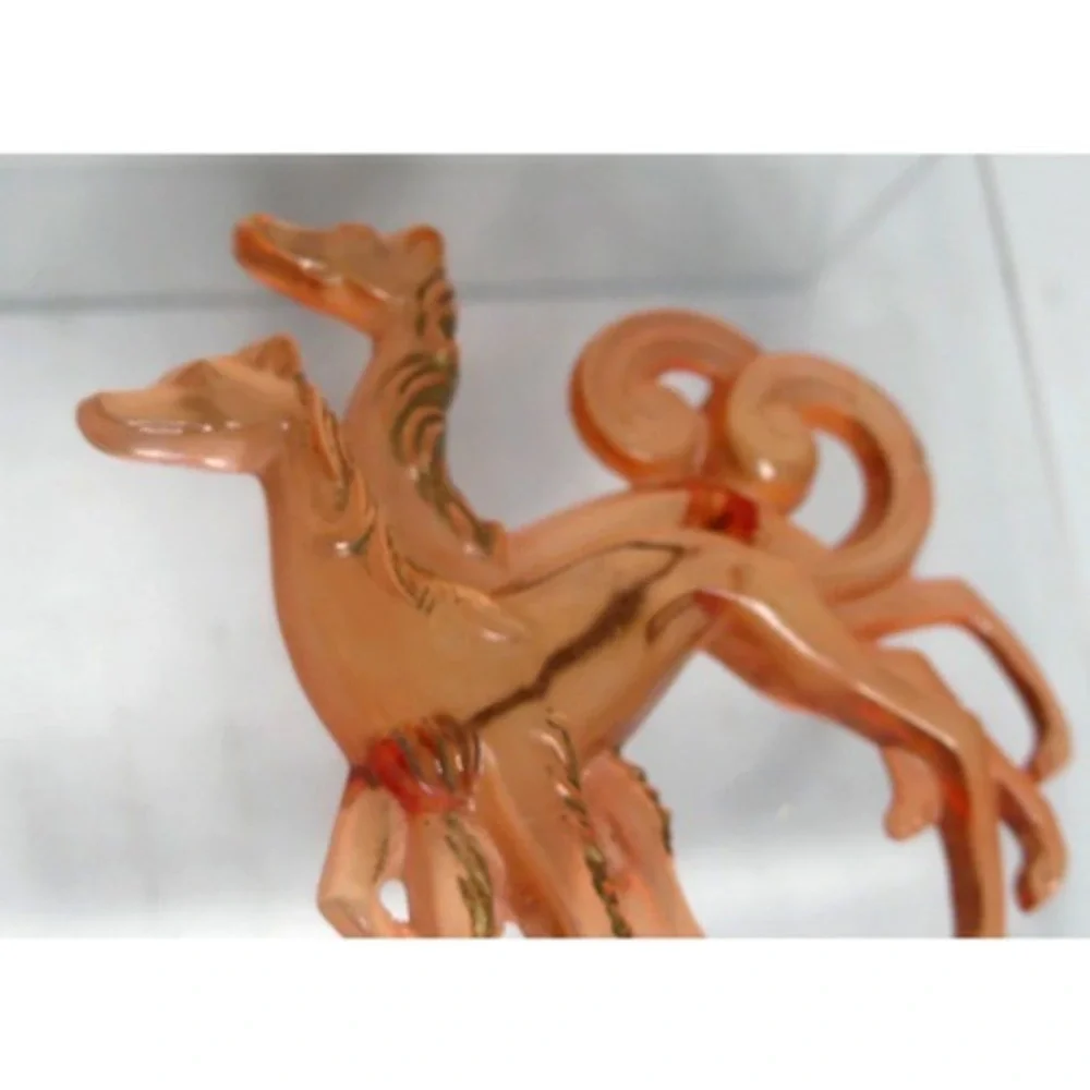 Art Deco Celluloid Russian Wolfhound 3" Brooch Lucite Borzoi Vintage Pin - Picture 4 of 11